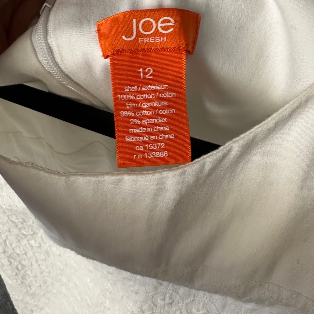 Joe Fresh White Dress |  Size 12 | 100% Cotton | Summer - Picture 6 of 9